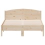 Estructura de cama con cabecero madera maciza pino 140x190 cm de , Camas y somieres - Ref: Foro24-842602, Precio: 158,23 €, D...