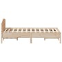 Estructura de cama con cabecero madera maciza pino 140x190 cm de , Camas y somieres - Ref: Foro24-842602, Precio: 158,23 €, D...
