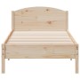 Estructura de cama con cabecero madera maciza pino 100x200 cm de , Camas y somieres - Ref: Foro24-842614, Precio: 115,11 €, D...