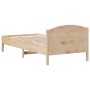 Estructura de cama con cabecero madera maciza pino 100x200 cm de , Camas y somieres - Ref: Foro24-842614, Precio: 115,11 €, D...