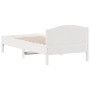 Estructura de cama con cabecero madera pino blanco 90x190 cm de , Camas y somieres - Ref: Foro24-842623, Precio: 96,17 €, Des...