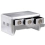 Mesa de centro de estilo aviador con 3 cajones estilo vintage en Mesas de centro | Comprar online en Foru.es