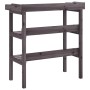 Mesa para plantas con estantes madera abeto gris 78x38x82,5 cm de , Soportes para macetas - Ref: Foro24-156354, Precio: 62,28...