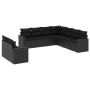 Set de sofás de jardín 8 piezas y cojines ratán sintético negro de , Sofás modulares de exterior - Ref: Foro24-3251482, Preci...