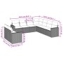 Set de sofás de jardín 8 piezas y cojines ratán sintético negro de , Sofás modulares de exterior - Ref: Foro24-3251482, Preci...