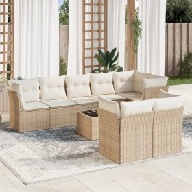 Set de sofás de jardín 9 pzas con cojines ratán sintético beige de , Conjuntos de jardín - Ref: Foro24-3217918, Precio: 613,1...