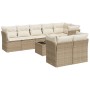 Set de sofás de jardín 9 pzas con cojines ratán sintético beige de , Conjuntos de jardín - Ref: Foro24-3217918, Precio: 613,1...