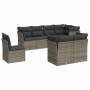 Set de sofás de jardín 8 pzas y cojines ratán sintético gris de , Conjuntos de jardín - Ref: Foro24-3217930, Precio: 489,08 €...