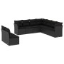 Set de sofás de jardín 8 piezas y cojines ratán sintético negro de , Conjuntos de jardín - Ref: Foro24-3217835, Precio: 589,7...