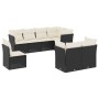 Set de sofás de jardín 8 piezas y cojines ratán sintético negro de , Conjuntos de jardín - Ref: Foro24-3217926, Precio: 468,1...