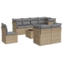 Set de sofás de jardín 9 pzas con cojines ratán sintético beige de , Conjuntos de jardín - Ref: Foro24-3217939, Precio: 559,9...