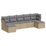 Set sofás de jardín 7 piezas y cojines ratán sintético beige de , Conjuntos de jardín - Ref: Foro24-3218029, Precio: 399,24 €...