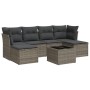 Set de sofás de jardín 7 piezas con cojines ratán PE gris de , Conjuntos de jardín - Ref: Foro24-3218020, Precio: 360,56 €, D...