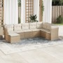 Juego de sofás de jardín con cojines beige 8 pzas ratán PE de , Conjuntos de jardín - Ref: Foro24-3218048, Precio: 510,45 €, ...