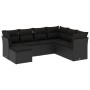 Set de comedor de jardín 7 pzas y cojines ratán sintético negro de , Conjuntos de jardín - Ref: Foro24-3217985, Precio: 434,2...