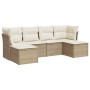 Juego de sofás jardín con cojines 6 pzas ratán sintético beige de , Conjuntos de jardín - Ref: Foro24-3218008, Precio: 354,59...