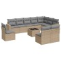 Set de sofás de jardín 11pzas con cojines ratán sintético beige de , Conjuntos de jardín - Ref: Foro24-3219109, Precio: 635,8...