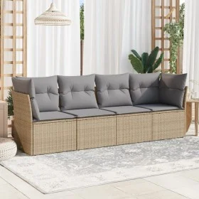 Juego de sofás jardín con cojines 4 pzas ratán sintético beige de , Conjuntos de jardín - Ref: Foro24-3217229, Precio: 239,83...