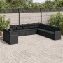 Set de sofás de jardín 11 pzas y cojines ratán sintético negro de , Conjuntos de jardín - Ref: Foro24-3219175, Precio: 704,68...