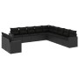 Set de sofás de jardín 11 pzas y cojines ratán sintético negro de , Conjuntos de jardín - Ref: Foro24-3219175, Precio: 704,68...