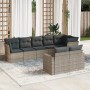 Set de sofás de jardín 8 pzas y cojines ratán sintético gris de , Conjuntos de jardín - Ref: Foro24-3219210, Precio: 517,07 €...