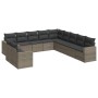 Set de sofás de jardín 11 pzas y cojines ratán sintético gris de , Conjuntos de jardín - Ref: Foro24-3219180, Precio: 656,30 ...
