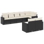 Set de sofás de jardín 8 piezas y cojines ratán sintético negro de , Conjuntos de jardín - Ref: Foro24-3219206, Precio: 484,3...