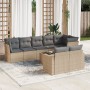 Set de sofás de jardín 9 pzas con cojines ratán sintético beige de , Conjuntos de jardín - Ref: Foro24-3219219, Precio: 594,6...