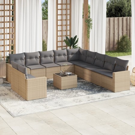 Set de sofás de jardín 12 pzas y cojines ratán sintético marrón de , Conjuntos de jardín - Ref: Foro24-3219189, Precio: 792,3...