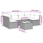 Set sofás de jardín 7 piezas y cojines ratán sintético beige de , Conjuntos de jardín - Ref: Foro24-3249238, Precio: 437,57 €...