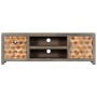 Mueble para TV de madera maciza reciclada gris 120x30x40 cm de vidaXL, Muebles TV - Ref: Foro24-282735, Precio: 243,98 €, Des...