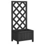 Jardinera enrejada madera maciza de abeto negra de , Maceteros y jardineras - Ref: Foro24-365475, Precio: 43,89 €, Descuento: %