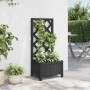 Jardinera enrejada madera maciza de abeto negra de , Maceteros y jardineras - Ref: Foro24-365475, Precio: 43,89 €, Descuento: %