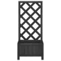 Jardinera enrejada madera maciza de abeto negra de , Maceteros y jardineras - Ref: Foro24-365475, Precio: 41,24 €, Descuento: %