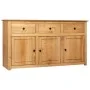 Aparador de madera maciza de pino estilo Panamá 135x40x80 cm de vidaXL, Aparadores - Ref: Foro24-282703, Precio: 407,20 €, De...