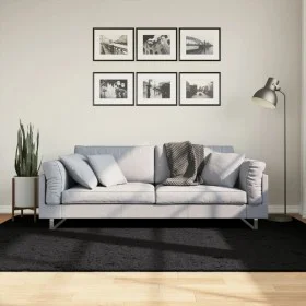 Alfombra peluda de pelo largo moderna PAMPLONA negra 160x230 cm de , Alfombras - Ref: Foro24-375281, Precio: 61,61 €, Descuen...