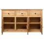 Aparador de madera maciza de pino estilo Panamá 135x40x80 cm de vidaXL, Aparadores - Ref: Foro24-282703, Precio: 393,84 €, De...