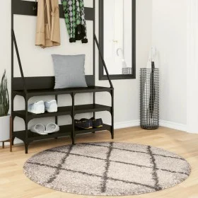 Modern long pile rug PAMPLONA anthracite beige Ø120 cm by , Rugs - Ref: Foro24-375399, Price: 32,02 €, Discount: %
