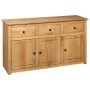 Aparador de madera maciza de pino estilo Panamá 135x40x80 cm de vidaXL, Aparadores - Ref: Foro24-282703, Precio: 407,20 €, De...