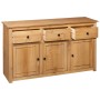 Aparador de madera maciza de pino estilo Panamá 135x40x80 cm de vidaXL, Aparadores - Ref: Foro24-282703, Precio: 393,84 €, De...