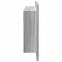 Armario espejo de baño con luz LED acrílico gris 80x12x45 cm de , Tocadores de baño - Ref: Foro24-834952, Precio: 55,65 €, De...