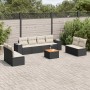 Set de sofás de jardín 8 piezas y cojines ratán sintético negro de , Conjuntos de jardín - Ref: Foro24-3225405, Precio: 476,0...