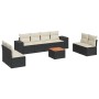 Set de sofás de jardín 8 piezas y cojines ratán sintético negro de , Conjuntos de jardín - Ref: Foro24-3225405, Precio: 476,0...