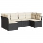 Set de sofás de jardín 6 piezas y cojines ratán sintético negro de , Conjuntos de jardín - Ref: Foro24-3249225, Precio: 352,5...
