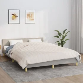 Gewichtsdecke aus hellcremefarbenem Stoff, 220 x 230 cm, 15 kg von , Decken - Ref: Foro24-3154827, Preis: 116,34 €, Rabatt: %