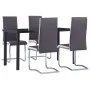 Juego de comedor 5 piezas cuero sintético gris de , muebles para cocinas y comedores - Ref: Foro24-3053012, Precio: 431,14 €,...