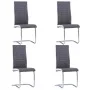 Juego de comedor 5 piezas cuero sintético gris de , muebles para cocinas y comedores - Ref: Foro24-3053012, Precio: 431,14 €,...
