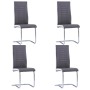 Juego de comedor 5 piezas cuero sintético gris de , muebles para cocinas y comedores - Ref: Foro24-3053012, Precio: 440,15 €,...