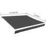 Toldo de lona blanco gris antracita 450x300 cm de , Toldos - Ref: Foro24-143711, Precio: 60,89 €, Descuento: %