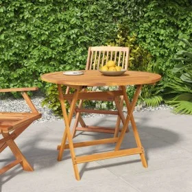 Klappbarer Gartentisch aus massivem Akazienholz Ø 90x75 cm von , Gartentische - Ref: Foro24-319670, Preis: 103,91 €, Rabatt: %